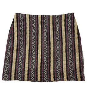 J. Crew multicolor trival stripe mini skirt size 6